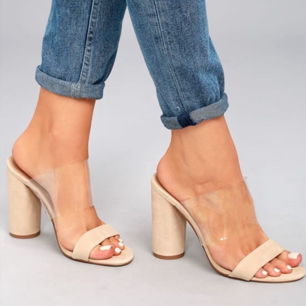 Steve Madden ‘cheers’ clear strap nude sandal
